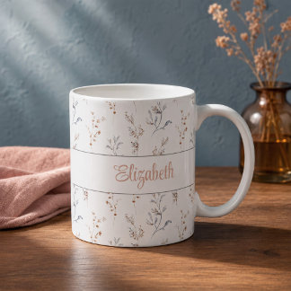 Personalisierter neutraler botanischer Namensbeche Kaffeetasse