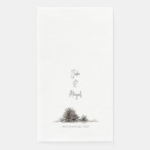 Personalisierter neutraler Kiefernkiefer Serviette (Vorderseite)