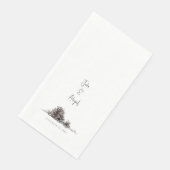 Personalisierter neutraler Kiefernkiefer Serviette (Ecke)