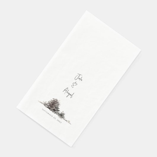 Personalisierter neutraler Kiefernkiefer Serviette (Ecke)