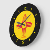 Personalisierter New-Mexiko Staats-Flaggen-Entwurf Große Wanduhr (Winkel)