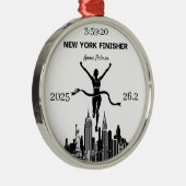 Personalisierter New York Marathon Finisher-Schmuc Ornament Aus Metall (Rechts)