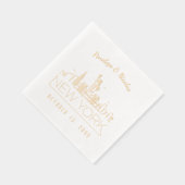 Personalisierter New York Napkins Gold Foil Servietten Mit Folie (Rechts)