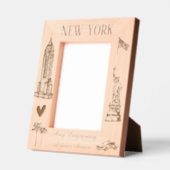 Personalisierter New Yorker Foto-Rahmen Geätzte Rahmen (Links)