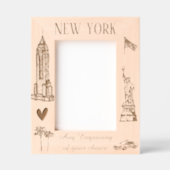 Personalisierter New Yorker Foto-Rahmen Geätzte Rahmen (Vorderseite)