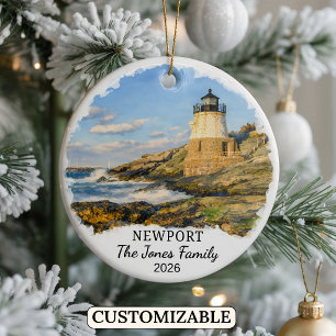 Personalisierter Newport-Schmuck, Maßgeschneidert  Keramik Ornament