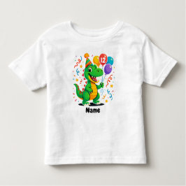 Personalisierter Niedliche Geburtstag Dino Kids Kleinkind T-shirt