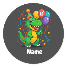 Personalisierter Niedliche Geburtstag Dino Kids