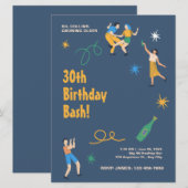 Personalisierter niedliche Geburtstag Einladung (Vorne/Hinten)