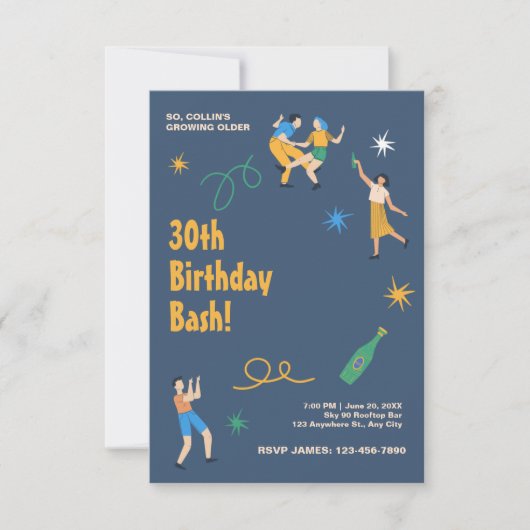 Personalisierter niedliche Geburtstag Einladung (Vorderseite)