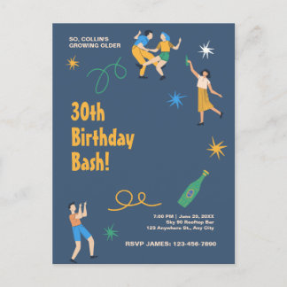 Personalisierter niedliche Geburtstag Einladungspostkarte