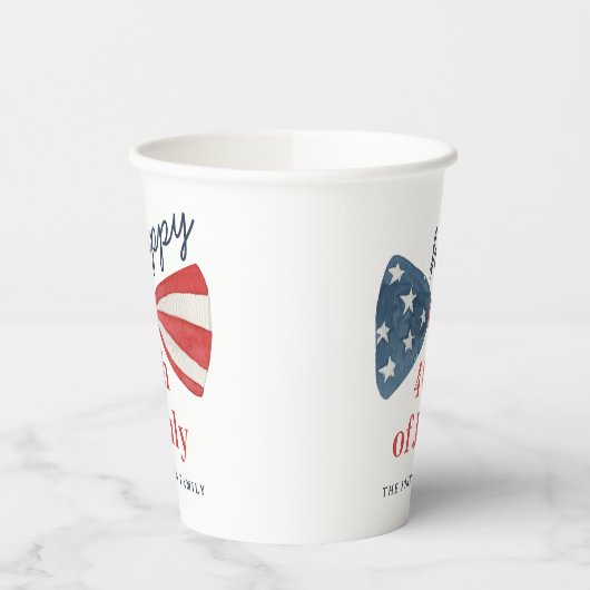 Personalisierter Niedlicher 4. Juli Pappbecher (Links)