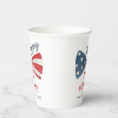 Personalisierter Niedlicher 4. Juli Pappbecher (Rechts)