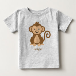 Personalisierter Niedlicher Affe-Baby-T - Shirt