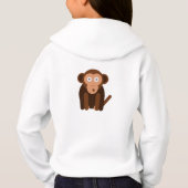 Personalisierter niedlicher Affe Hoodie (Rückseite)