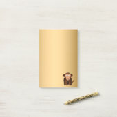 Personalisierter niedlicher Affe Post-it Klebezettel (Auf Schreibtisch)