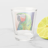 Personalisierter Niedlicher AI-Generierter Papagei Schnapsglas (Rückseite)