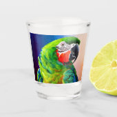 Personalisierter Niedlicher AI-Generierter Papagei Schnapsglas (Vorderseite)