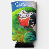 Personalisierter Niedlicher AI-Generierter Papagei Selters Dosenkühler (Vorderseite)