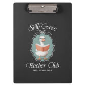 Personalisierter Niedlicher Alberner Gänserlehrer Klemmbrett (Vorderseite)
