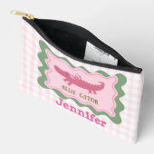 Personalisierter Niedlicher Alligator-Stift Zubehörtasche (Offen)