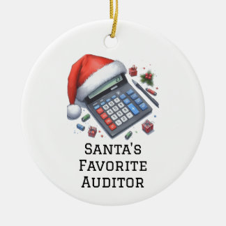 Personalisierter Niedlicher Auditor des Weihnachts Keramik Ornament