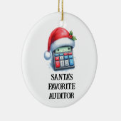 Personalisierter Niedlicher Auditor des Weihnachts Keramik Ornament (Rechts)
