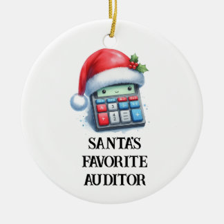 Personalisierter Niedlicher Auditor des Weihnachts Keramik Ornament