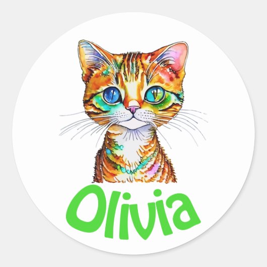 Personalisierter niedlicher Aufkleber/Siegel Klass Runder Aufkleber (Vorderseite)