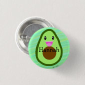 Personalisierter Niedlicher Avocado Guacamole Love Button (Vorne & Hinten)