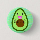 Personalisierter Niedlicher Avocado Guacamole Love Button (Vorderseite)