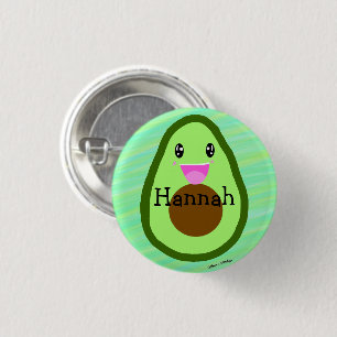Personalisierter Niedlicher Avocado Guacamole Love Button