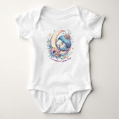 Personalisierter Niedlicher Baby Bird Schlafen auf Baby Strampler (Vorderseite)