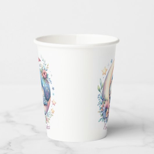 Personalisierter Niedlicher Baby Bird Schlafen auf Pappbecher (Links)