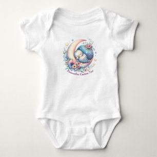 Personalisierter Niedlicher Baby Bird Schlafen auf Strampler