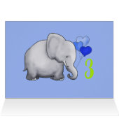 Personalisierter niedlicher Baby-Elefant-3. (Innenansicht Horizontal (Oben))