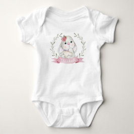 Personalisierter Niedlicher Badeanzug Bunny Baby B Baby Strampler