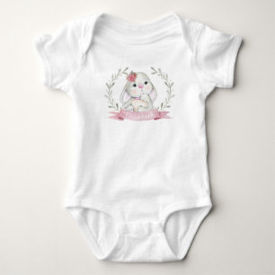 Personalisierter Niedlicher Badeanzug Bunny Baby B Strampler