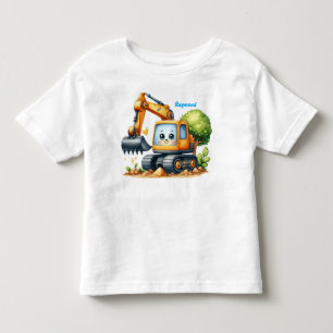Personalisierter Niedlicher Baggerbau T - Shirt