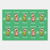 Personalisierter Niedlicher Bär Frohes Weihnachtsg Geschenkpapier Set (Vorderseite 3)