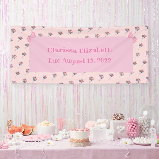 Personalisierter Niedlicher Bär und Balloons Banner (Party)