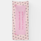 Personalisierter Niedlicher Bär und Balloons Banner (Vertikal)