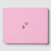 Personalisierter Niedlicher Bär und Balloons Gäste Gästebuch (Rückseite)