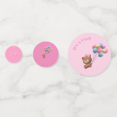 Personalisierter Niedlicher Bär und Balloons Konfetti (Vorderseiten)