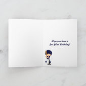 Personalisierter Niedlicher Baseball-Cartoon Karte (Innenseite)