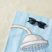 Personalisierter Niedlicher Blauer Duckvorhang Strandtuch (Beispiel)