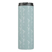Personalisierter Niedlicher Blue Mama Script Therb Thermosbecher (Rückseite)