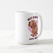 Personalisierter Niedlicher Bluthund Hund Mama Ind Kaffeetasse (VorderseiteRechts)
