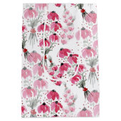 Personalisierter Niedlicher Boho Pink Mittlere Geschenktüte (Rückseite)