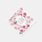 Personalisierter Niedlicher Boho Pink Serviette (Ecke)